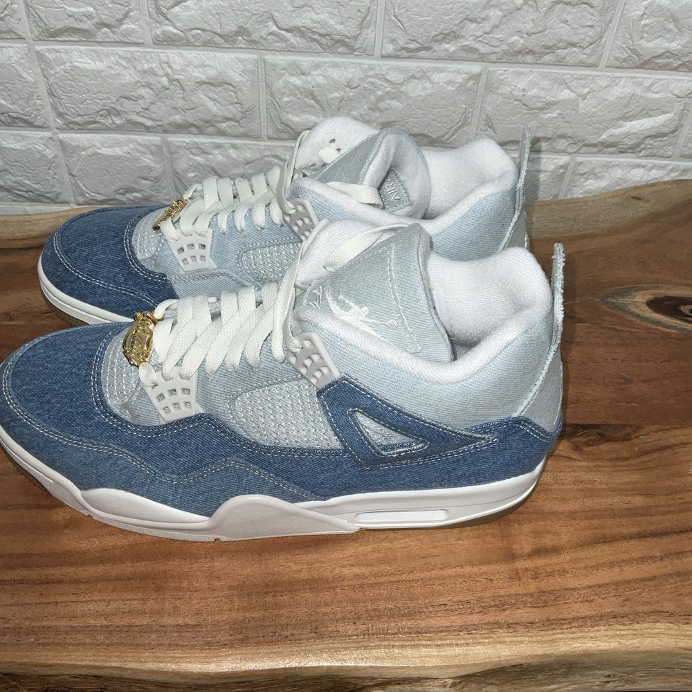 Nike Air Jordan 4 Denim Worn Blue IB6716-100 Size 11w /9.5m Gum Sole - Picture 4 of 6